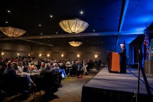 Matthai speaks at the Bench Meets the Bar Luncheon, May 9.